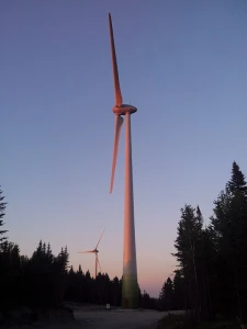 Construction parc éolien de l'Érable. Canada